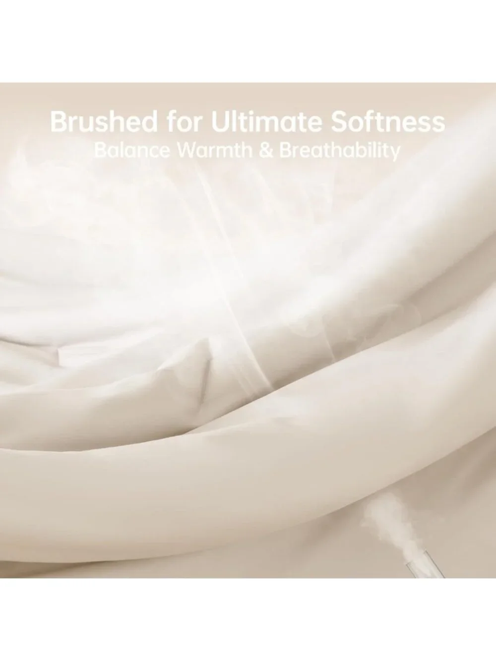 Cozy Beige Queen Comforter Set, 3-Piece Solid Bedding, All-Season Down